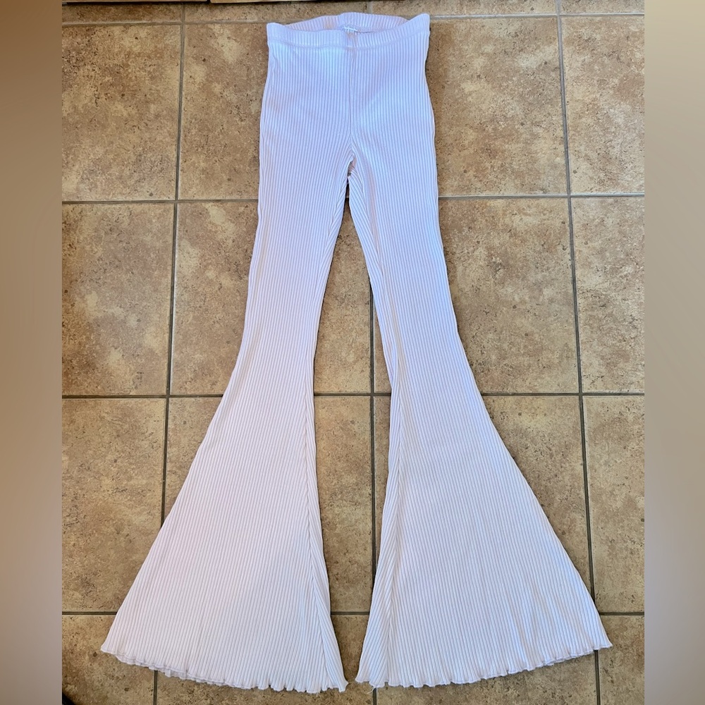 Arie Ribbed Super Flare High Waisted Pant